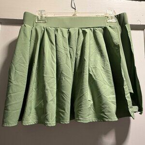 Green Tennis Skirt with Buckled Thigh Strap